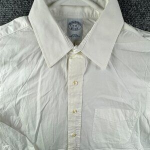 Brooks Brothers Men Button Up Shirt Long Sleeve 15 34 Slim Fit All Cotton Adult*
